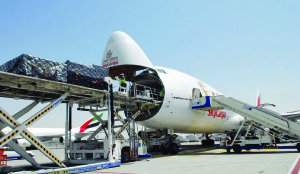 • Emirates SkyCargo, which flies daily from Dubai to Lusaka and Harare, is one of the largest and most progressive air cargo operators globally. Above, the SkyCargo freighter being loaded. Picture: Courtesy of Langmead and Baker.