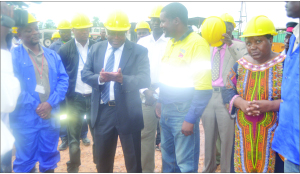 • MINISTER of Mines, Energy and Water Development Christopher Yaluma talks to Lunzua power project manager Ernest Banda (right) when he toured the power plant recently. Pictures by KENNEDY MUPESENI