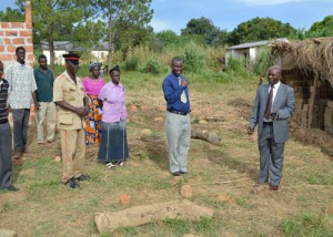 • SENIOR Chief Chiwala (right) addressing the community and school authorities in his chiefdom. The traditional leader has embarked on a crusade against child marriages in his chiefdom. 