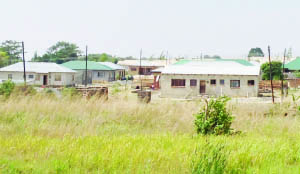 • SOME of the houses earmarked for demolition in Chifubu Township in Ndola after some developers ‘encroached’ on Lot No. 38153 belonging to Mr Abraham Phiri.– Picture by PATRICK HARA.