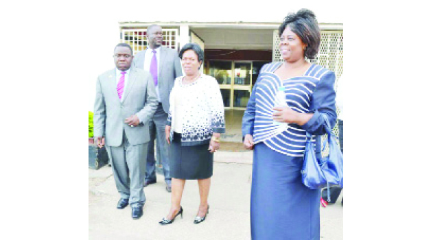 • PF members of the central committee (Right to left) Jean Kapata Nkandu Luo, Davies Mwila and Harry Kalaba, leave the Times offices in Lusaka yesterday. Picture by CHUSA SICHONE