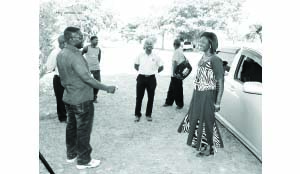 •KUNDAMFUMU Rural Health Centre sister in-charge Dorothy Chirwa (right) talks to the REA officers and journalists.
