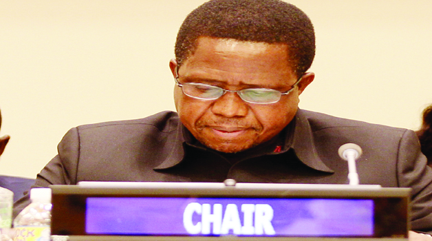 • PRESIDENT Edgar Lungu (centre) chairing a high level meeting for Landlocked Developing Countries (LLDCs) to Global Opportunities at the Unitaed Nations headquarters in New York, USA. Picture by SALIM HENRY/STATE HOUSE