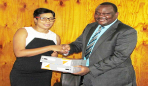 • TIMES Printpak managing director Bestone Ng’onga (right) receives decoders from StarSat Television sales, marketing public relations director Ethel Mulenga in Lusaka on Friday. The two institutions are seeking a partnership which will benefit both the Times Printpak and StarTimes. Picture by CHUSA SICHONE.