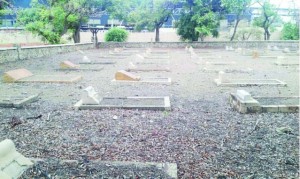 •THE Mufulira Old Mine Cemetery near the Mopani Copper Mines plant. Picture by ZYANGANI NYASULU