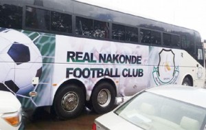  REAL BOOST: The bus donated to promotion side Real Nakonde by President Edgar Lungu.