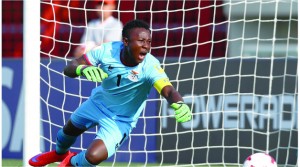 • Mangani Banda reacts after conceding from Jostin Daly rebound during the FIFA U-20 World Cup Korea Republic 2017 group C match between Costa Rica and Zambia at Cheonan Baekseok Stadium yesterday in Cheonan, South Korea. Photo by FIFA/FIFA via GETTY IMAGES