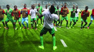 •LUCKY 13: SHEMMY Mayembe, scorer of the extra-time winning goal conducts celebrations for Zambia’s historic qualification to the quarter-finals of the on-going FIFA U-20 World Cup Korea Republic 2017 at Germany’s expense at Jeju World Cup Stadium in Seogwipo, yesterday. Photo by CHRISTOPHER LEE - FIFA/FIFA via Getty Images 