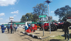 • EXHIBITORS captured yesterday readying themselves to showcase their products and services before judges visit the stands today at the 53rd Zambia International Trade Fair in Ndola. Picture by CHATULA KANGALI